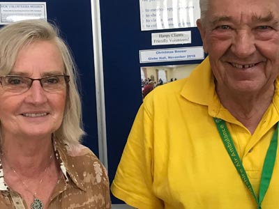 John Weller from Wiltshire Air Ambulance with our Chair Maureen Atkinson